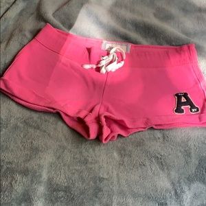 A&F sleep shorts bright pink!